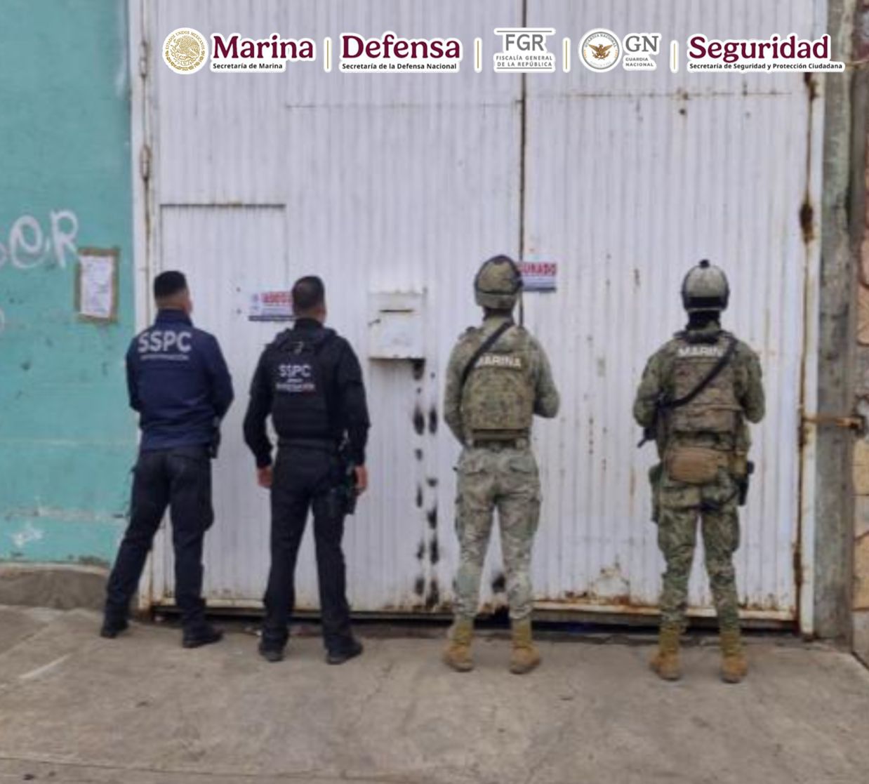 En coordinación interinstitucional se asegura bodega de almacenamiento de drogas sintéticas en el estado de Baja California